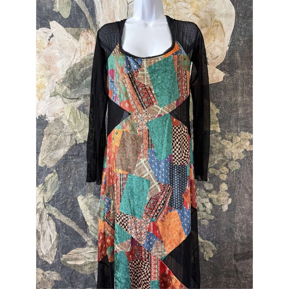 New Free People Parker Patchwork Maxi Dress L - Picture 10 of 10